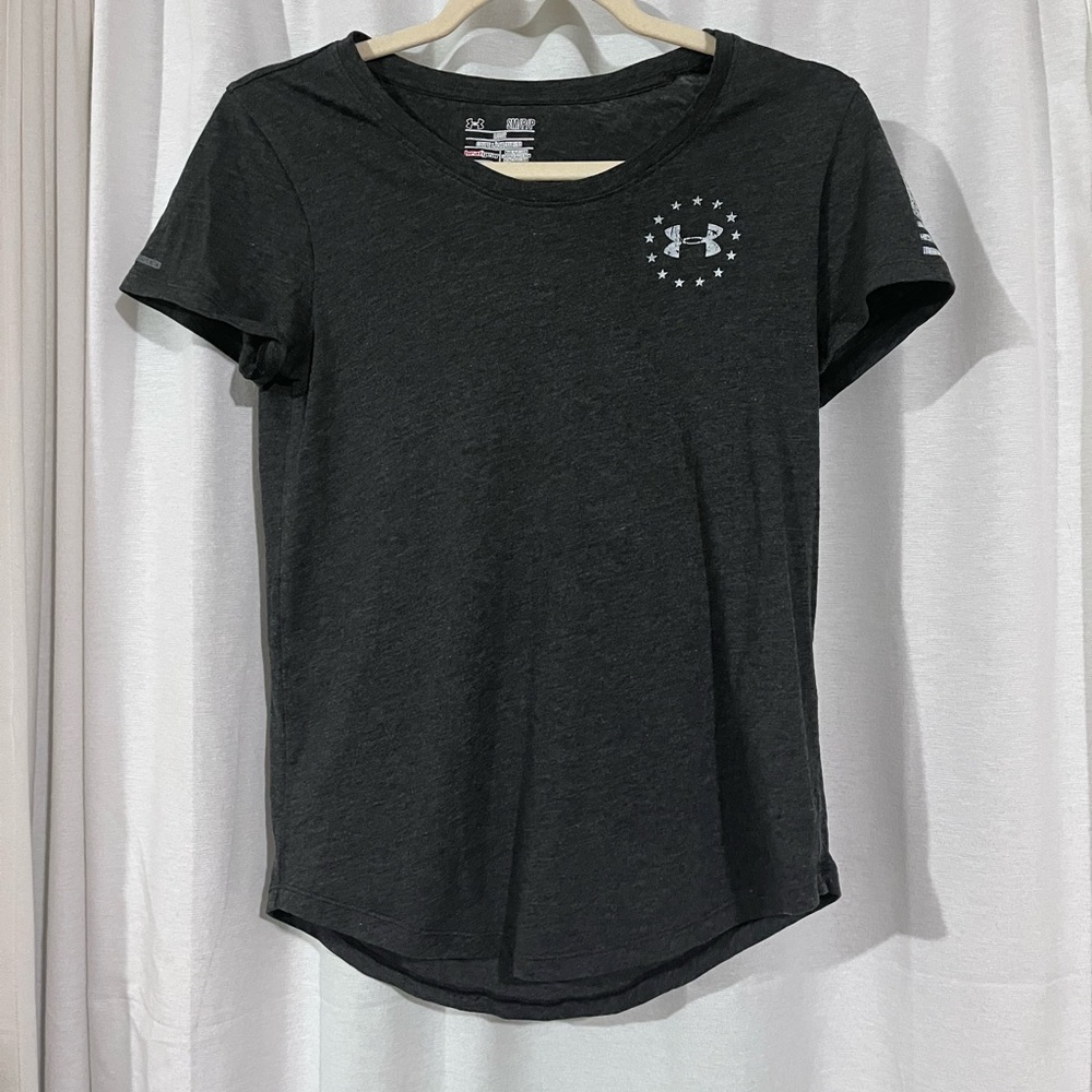 Small under armor wounded warriors shirt